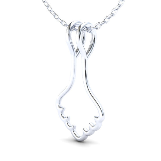 Ring Holder Arched Pendant - 925 Silver