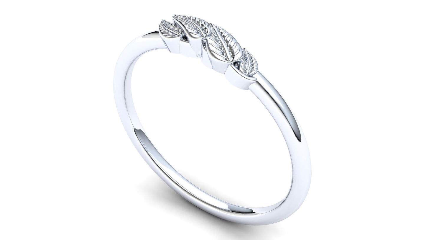 Fern Eternity Ring: 925 Silver