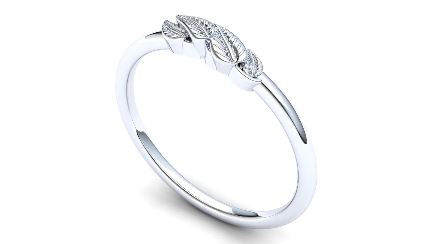 Fern Eternity Ring: 9ct White Gold