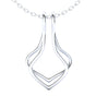 Ring Holder Double Wire Pendant - 9ct White Gold