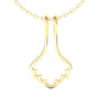 Ring Holder Arched Pendant - 9ct Yellow Gold