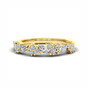 Bluebell Eternity Ring: 9ct Yellow Gold with White Stones