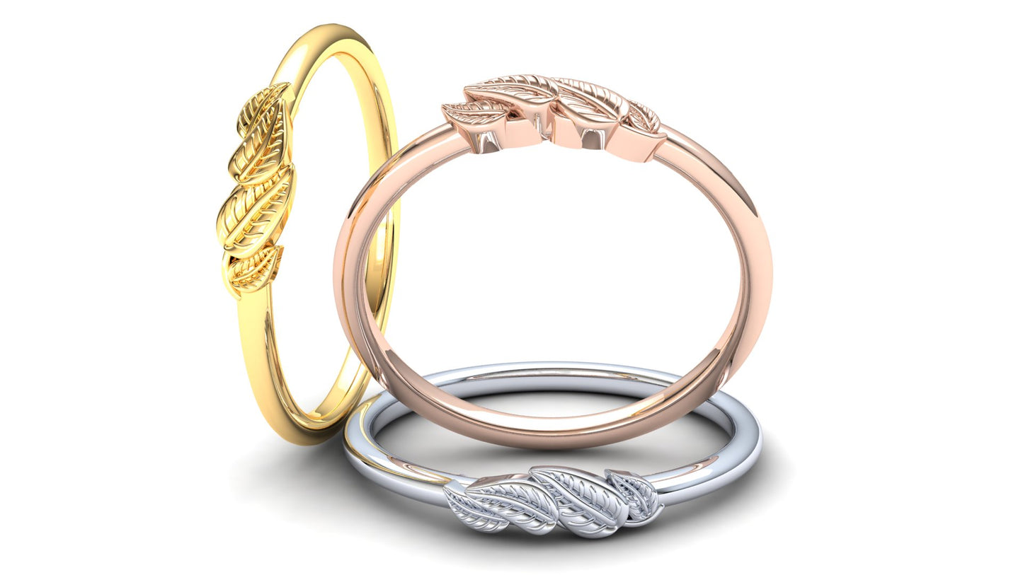 Fern Eternity Ring: 925 Silver