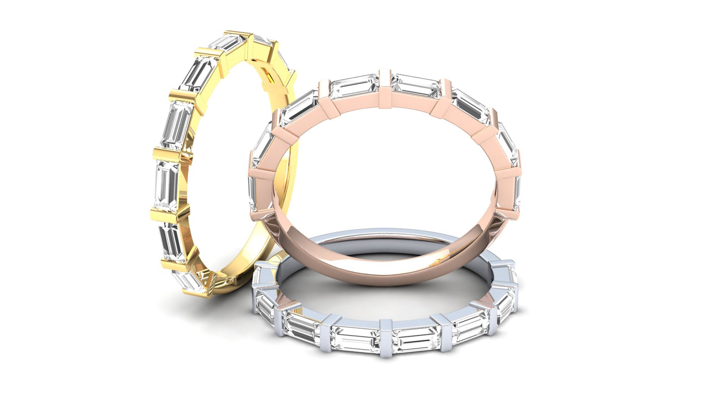 Sweetpea Eternity Ring: 925 Silver with White Stones