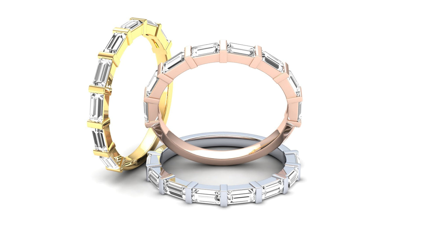Sweetpea Eternity Ring: 9ct White Gold with White Stones
