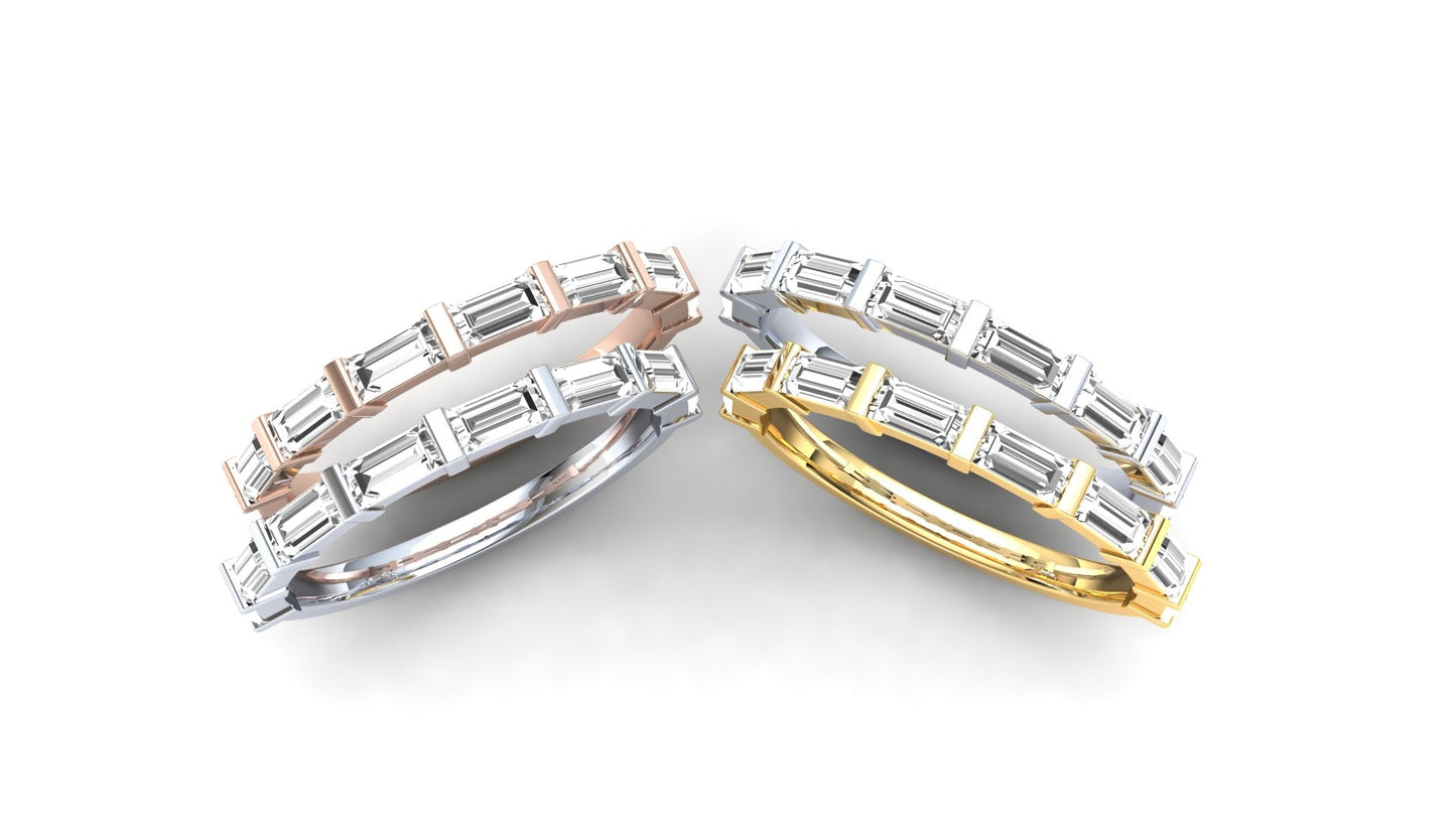 Sweetpea Eternity Ring: 9ct White Gold with White Stones