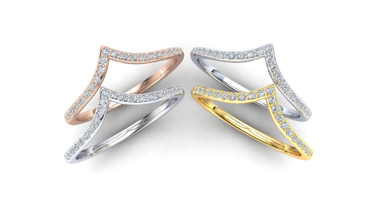 Heather Eternity Ring: 925 Silver with White Stones