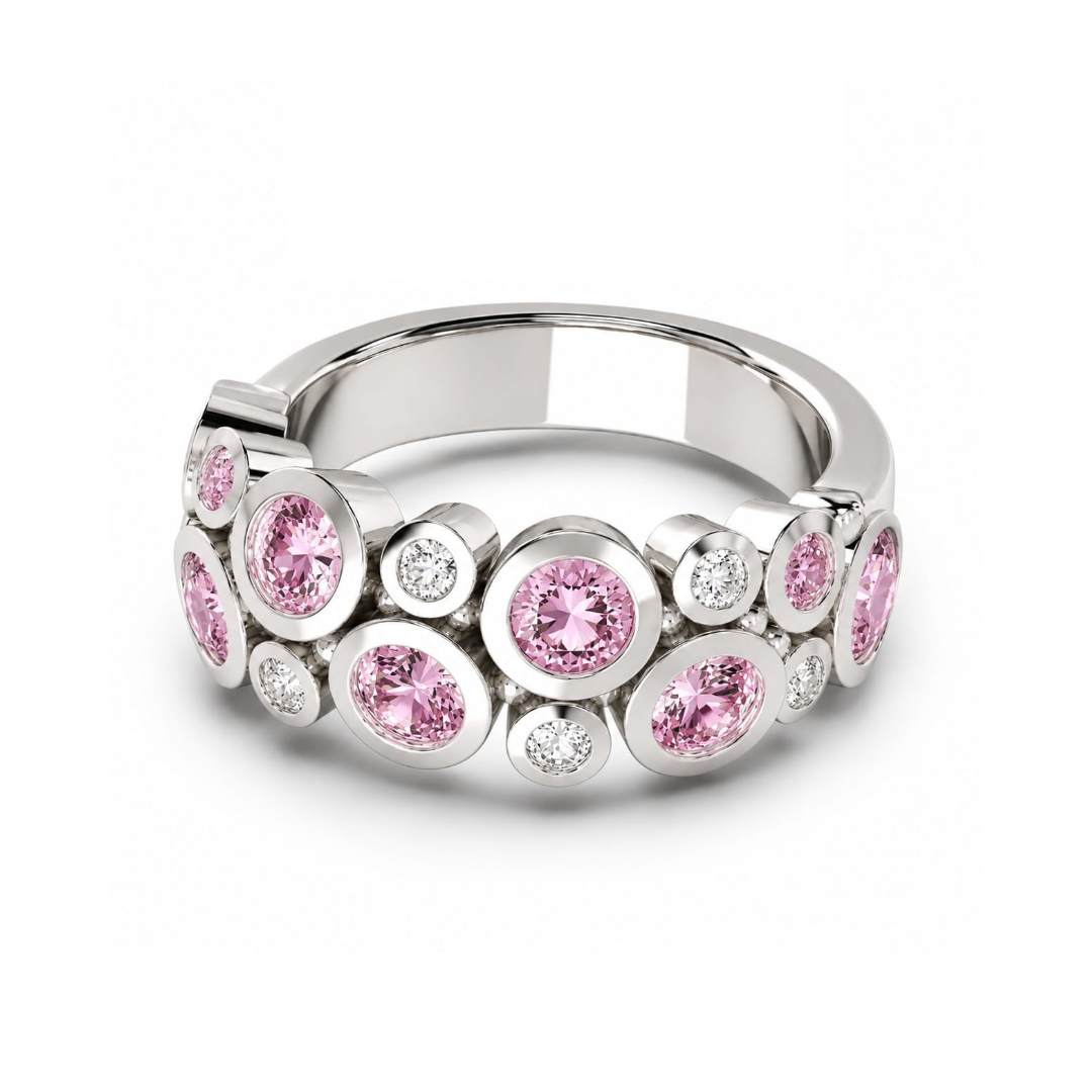 Bubble Ring - Lab Sapphire