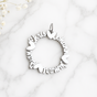 Circle Name Pendant with Hearts