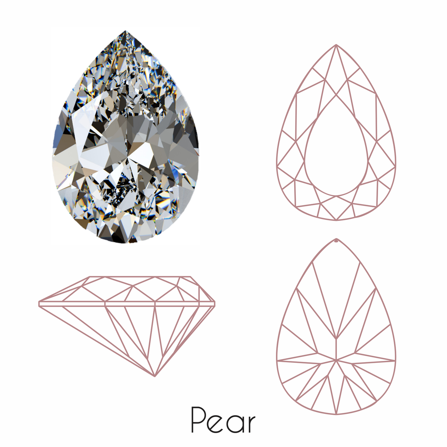Pear Cut Moissanite