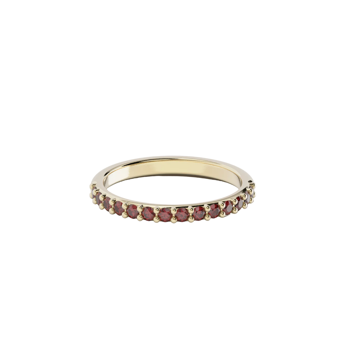 9ct Gold 2mm Birthstone Eternity Ring