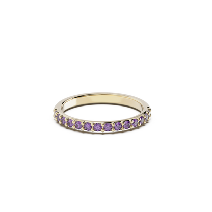 9ct Gold 2mm Birthstone Eternity Ring