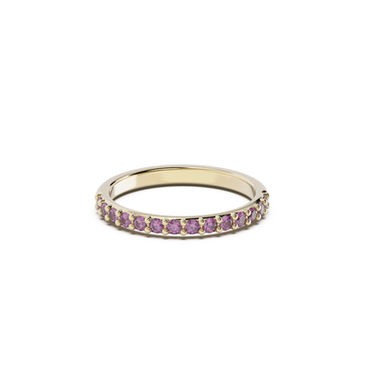 9ct Gold 2mm Birthstone Eternity Ring