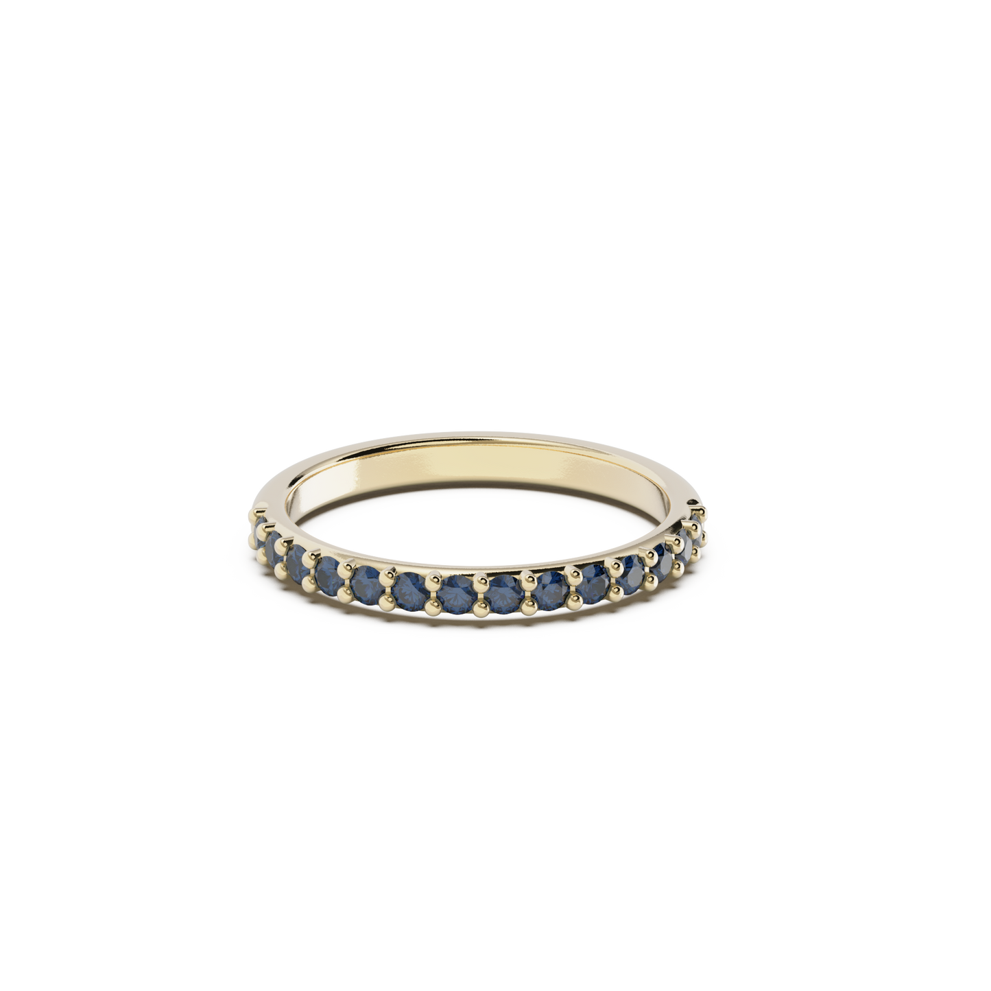 9ct Gold 2mm Birthstone Eternity Ring
