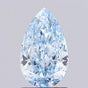 1.51ct Pear Lab Grown Diamond (Colour Fancy Vivid Blue, Clarity VS2, IGI Certified)