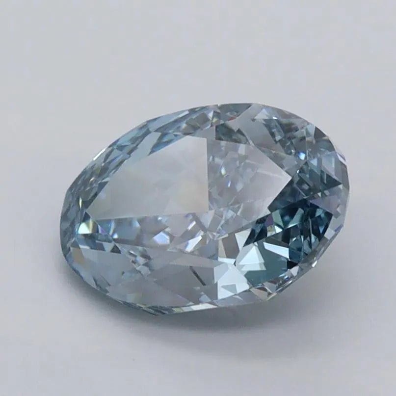 1.54ct Oval Lab Grown Diamond (Colour Fancy Vivid Blue, Clarity VVS1, IGI Certified)