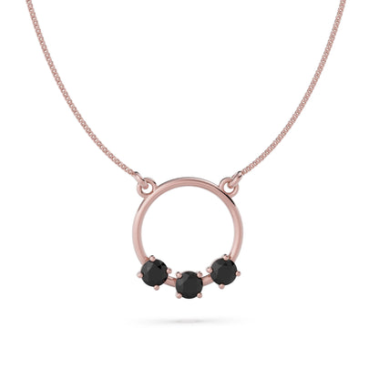 9ct Gold Reverie Necklace - Black