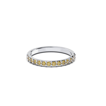 Silver 2mm Birthstone Eternity Ring