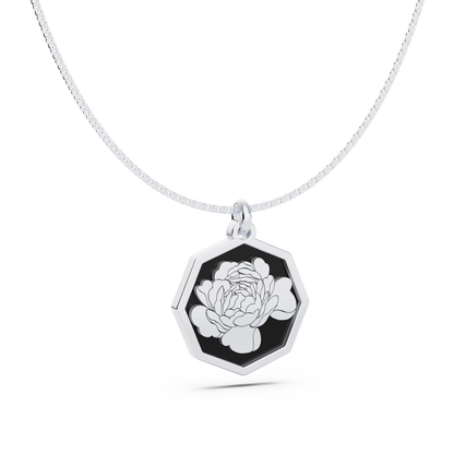 Octagon Birth Flower Necklace