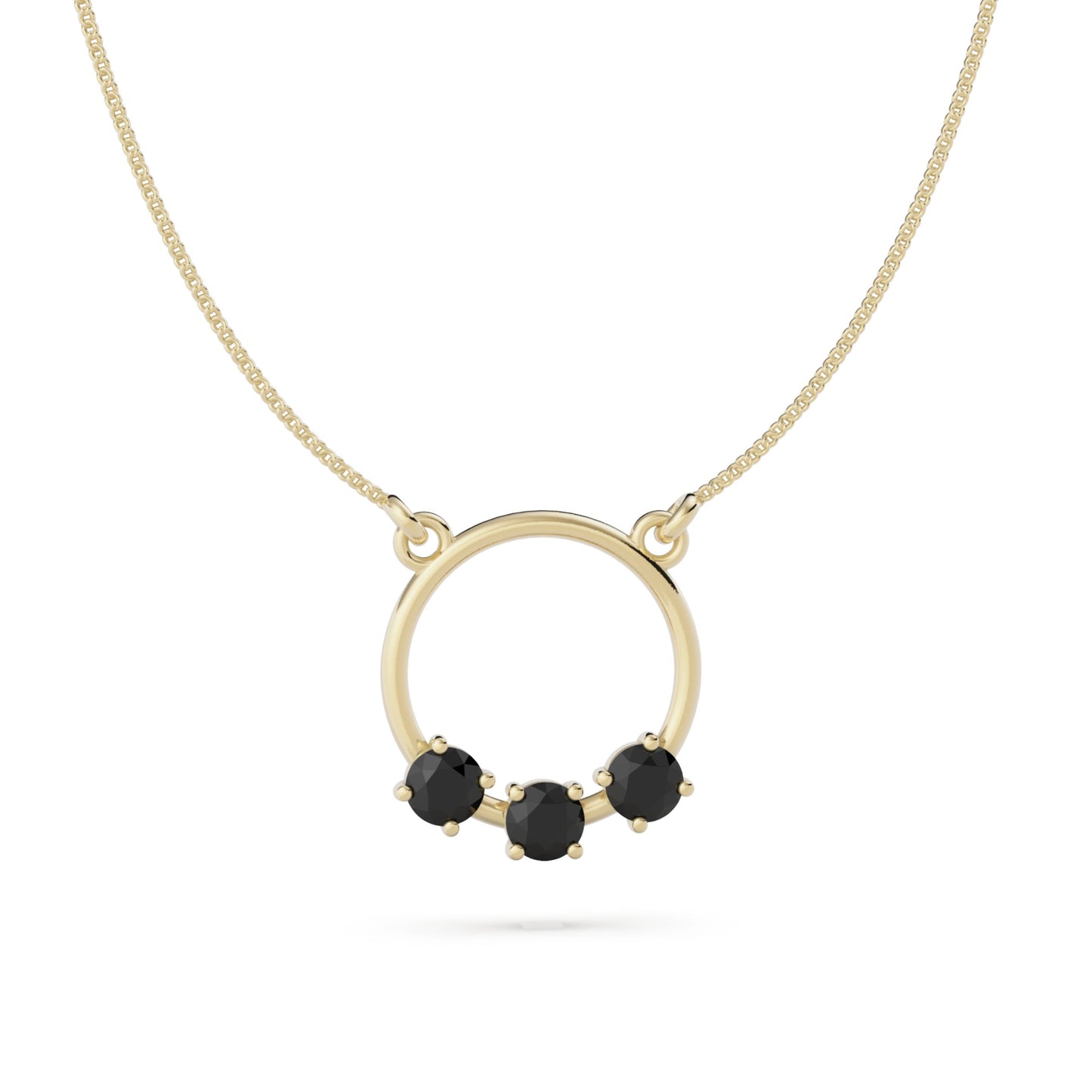 9ct Gold Reverie Necklace - Black