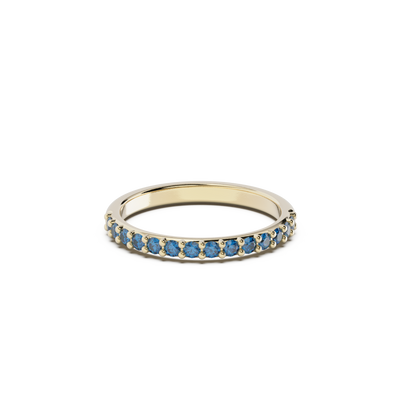 9ct Gold 2mm Birthstone Eternity Ring