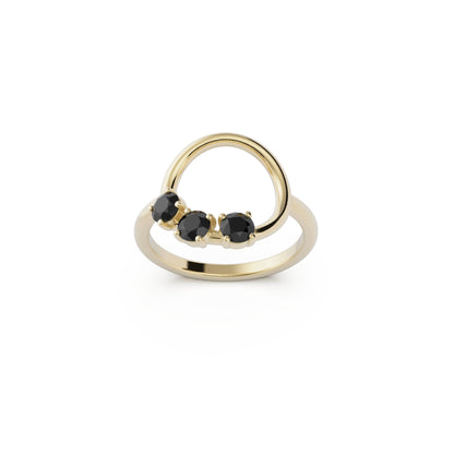 9ct Gold Reverie Ring - Black