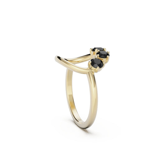 9ct Gold Reverie Ring - Black