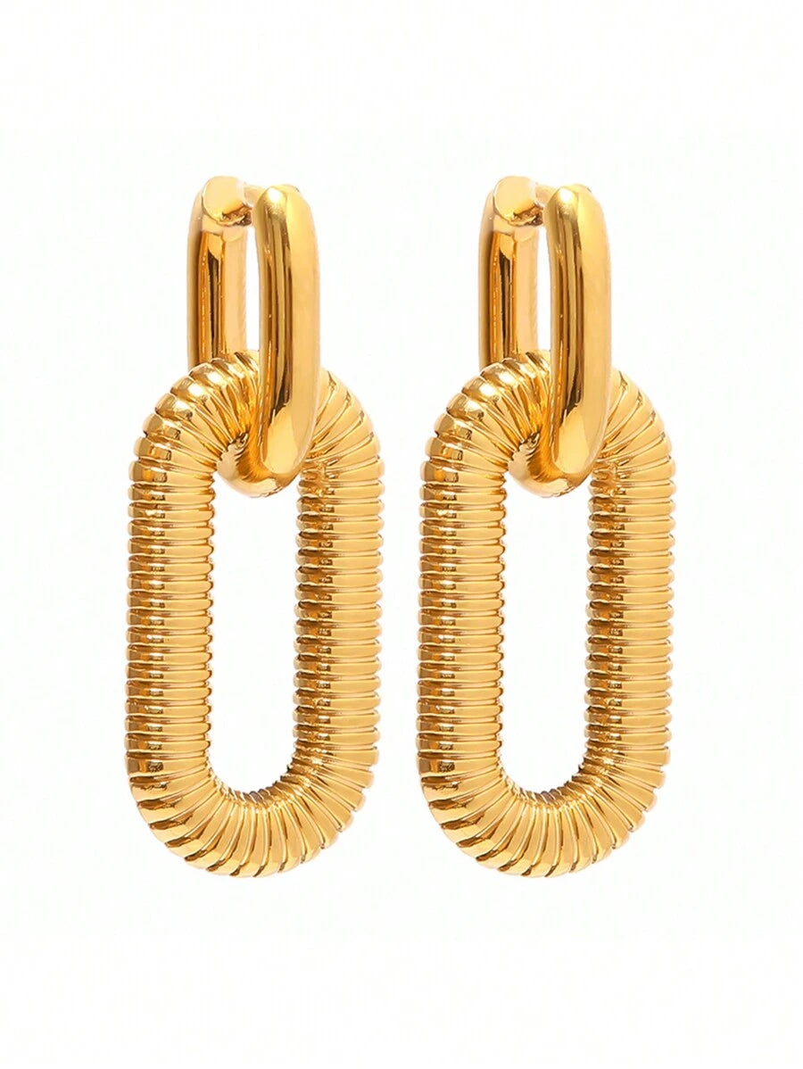 Luxe Link Hoop Earrings