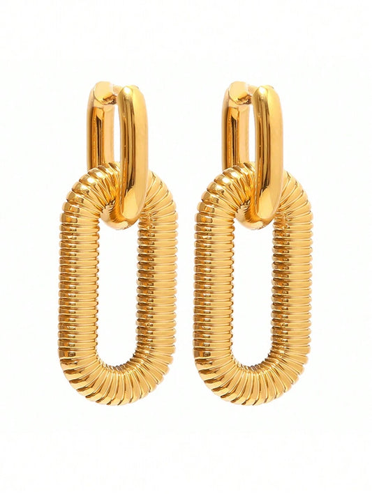 Luxe Link Hoop Earrings