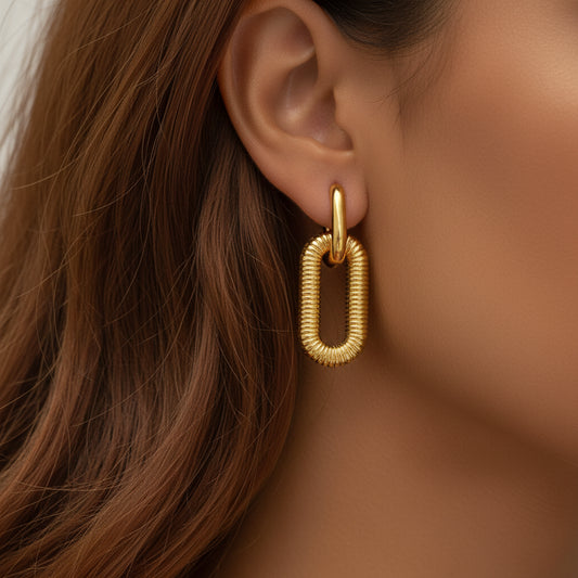 Luxe Link Hoop Earrings