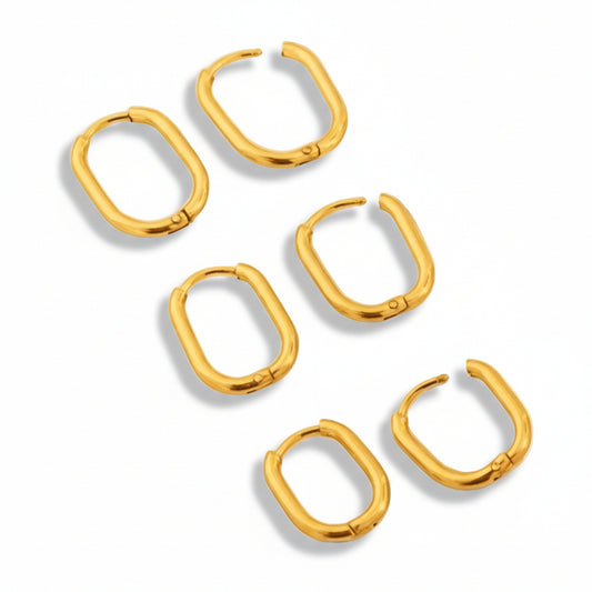 Maeve Oval Hoop Earrings