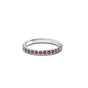 Silver 2mm Birthstone Eternity Ring