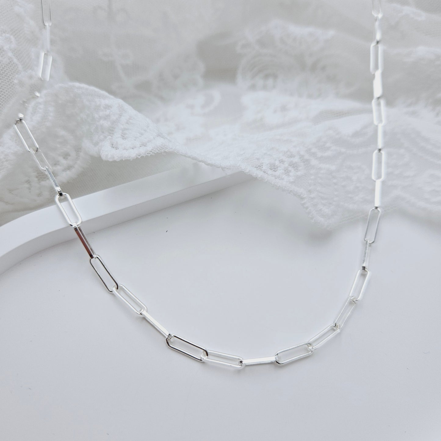 Medium Paperclip Chain- Sterling Silver