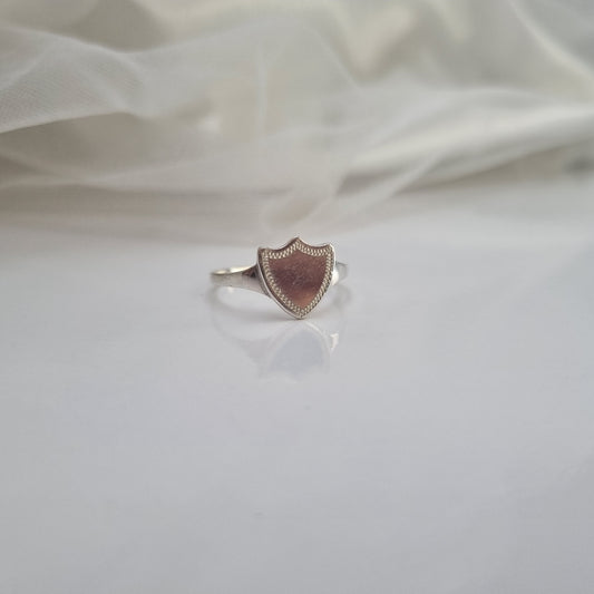 Pointed Small Shield Signet Ring