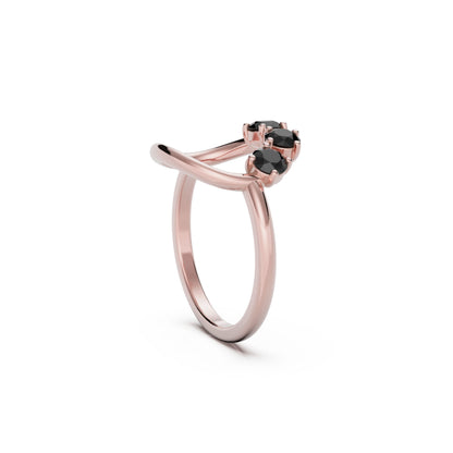 9ct Gold Reverie Ring - Black