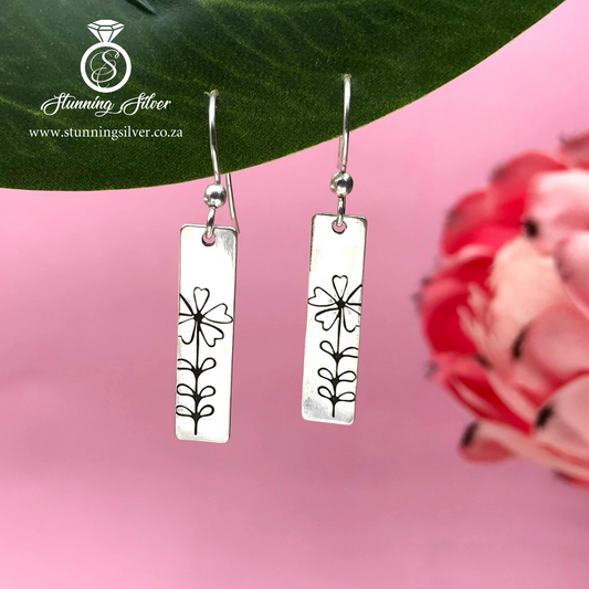 Hanging Flower Earrings