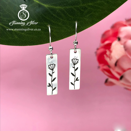 Hanging Flower Earrings