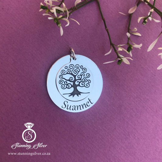 Family Tree Name Pendant