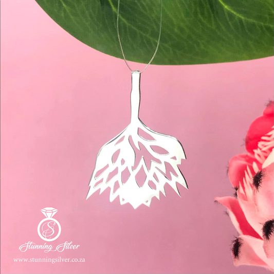 Large Upside Down Protea Pendant