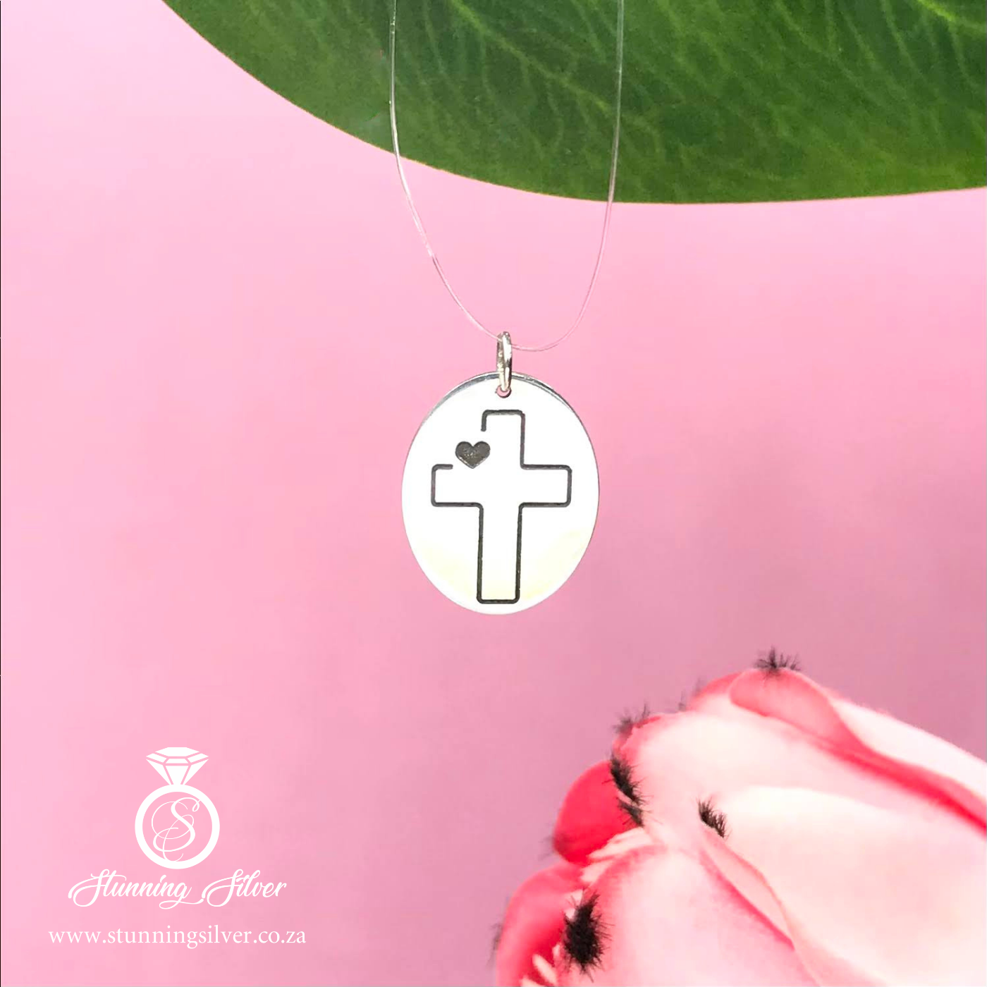 Cross Pendant with Heart