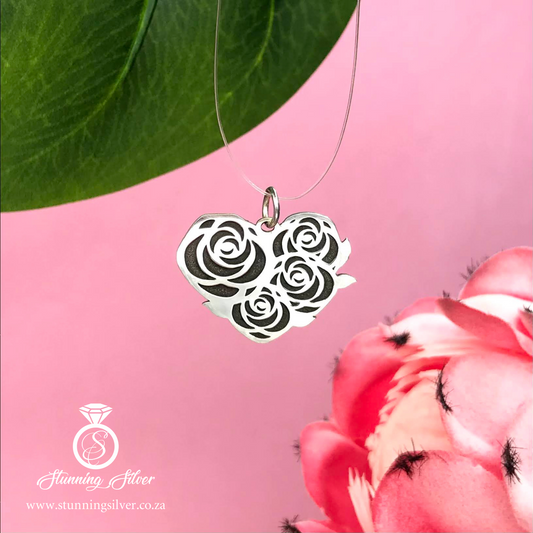 Heart Filled with Roses Pendant