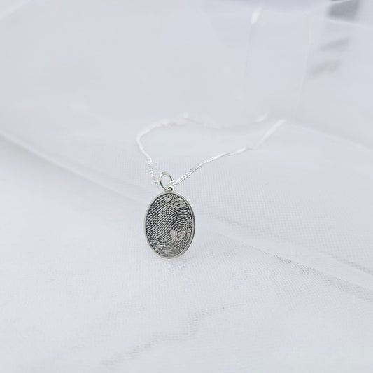 Fingerprint with Initial Pendant