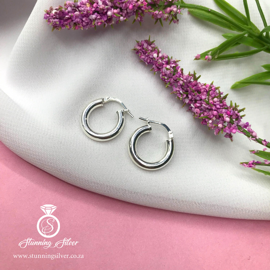 Small Tube Hoop Earrings