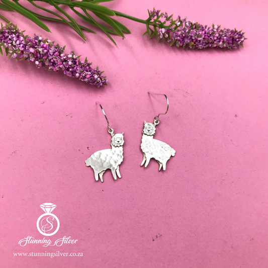 Llama Textured Earrings