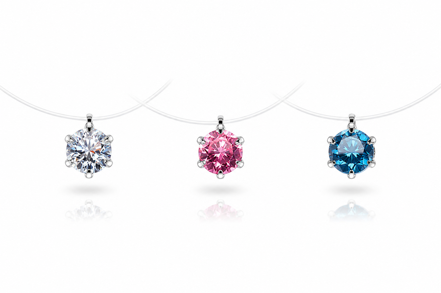Moissanite Floating Necklace