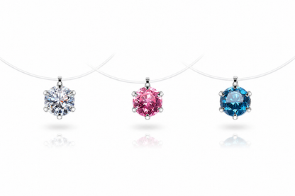 Moissanite Floating Necklace