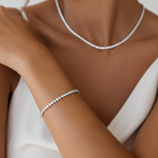 White Moissanite Tennis Bracelet