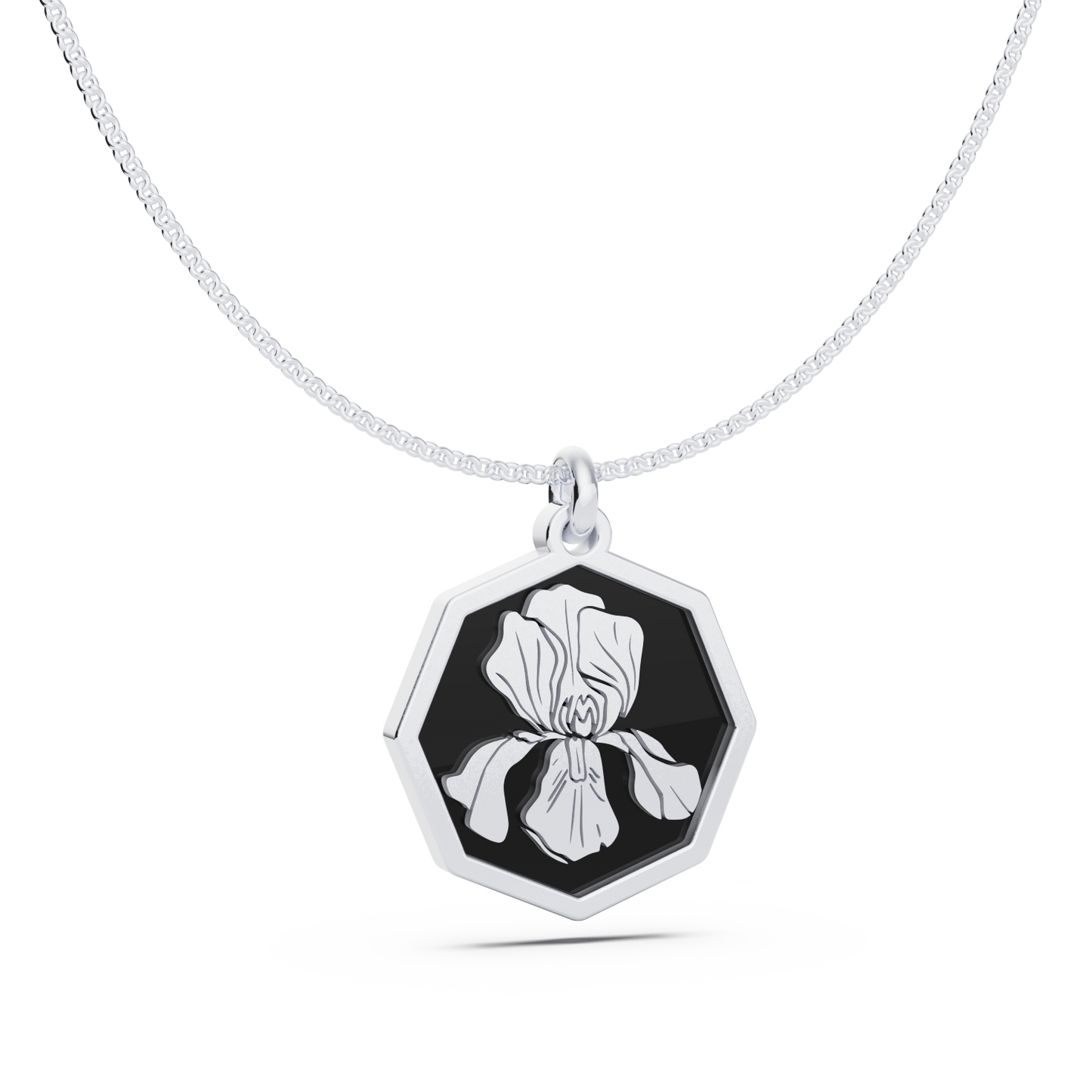 Octagon Birth Flower Necklace
