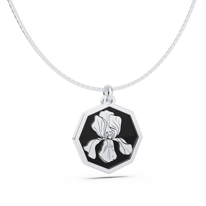 Octagon Birth Flower Necklace