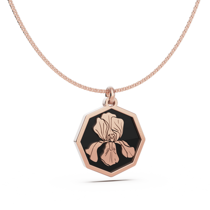 Octagon Birth Flower Necklace